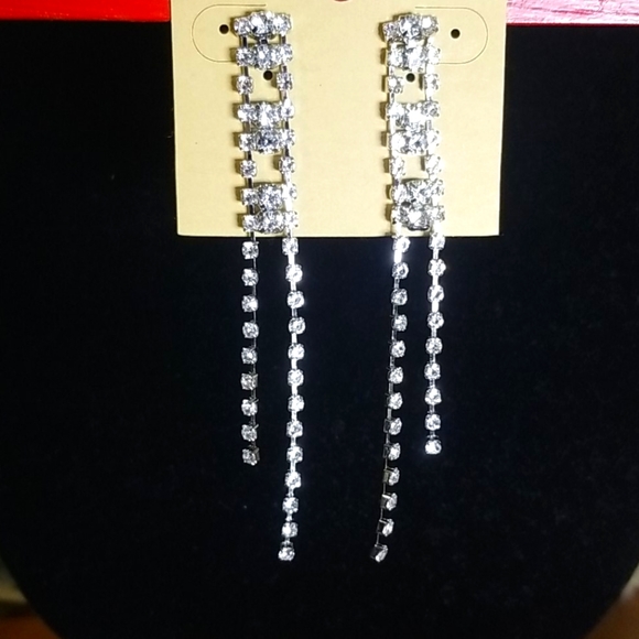 3 for $15 Delicate Rhinestone Earrings - Picture 3 of 4